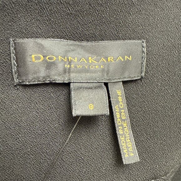 New Donna Karan Size 8 Black Belted Sleeveless Straight Leg Jumpsuit NWT - Picture 10 of 12